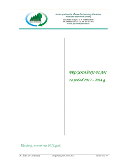 Trogodišnji plan za period 2012-2014. godinu