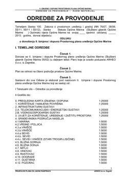 ODREDBE ZA PROVOĐENJE