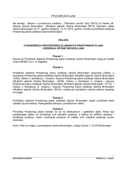 Proči&scaron;ćeni tekst Prostornog plana uređenja Općine Brckovljani