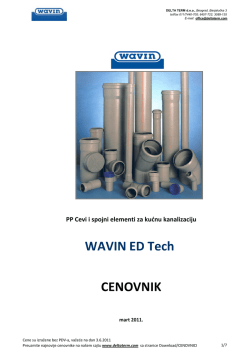 PP Cevi i spojni elementi za kućnu kanalizaciju