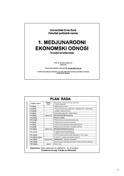 1 i 2 UVOD Medj trgovina 10 9 2014 prof Djurovic