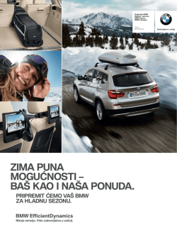 Originalni BMW Dijelovi i oprema, BMW Servis, BMW Lifestyle