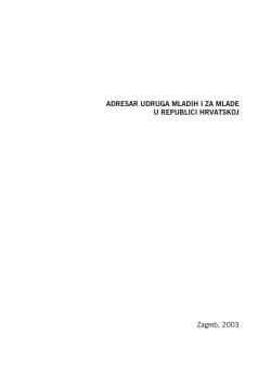 Adresar udruga mladih i za mlade