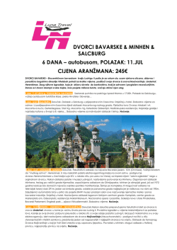 autobusom, POLAZAK: 11.JUL CIJENA ARANŽMANA