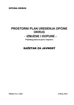 prostorni plan uređenja općine okrug - izmjene i