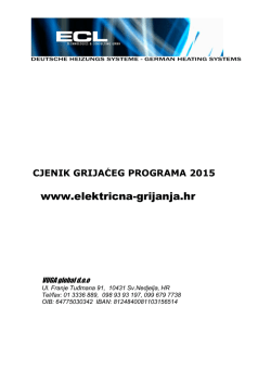 cjenik - električna podna grijanja