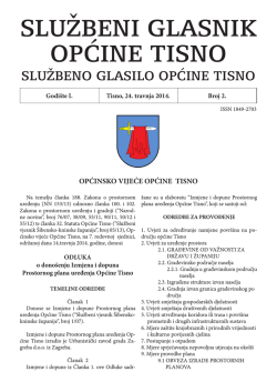 Službeni glasnik Općine Tisno / 2014 / Broj 2
