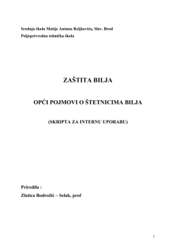 OPĆI POJMOVI O ŠTETNICIMA BILJA - Srednja škola Matije Antuna