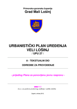 URBANISTIČKI PLAN URE&eth;ENJA VELI LO&Scaron;INJ