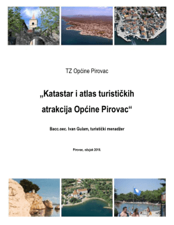 Katastar i atlas turističkih atrakcija Općine Pirovac