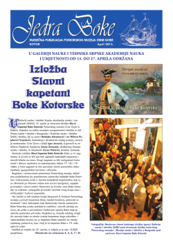 Izložba Slavni kapetani Boke Kotorske Izložba Slavni kapetani Boke