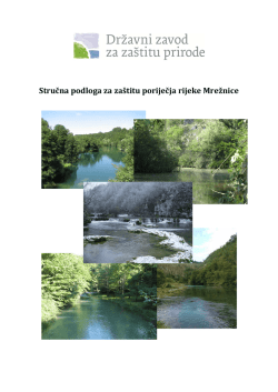 Stručna podloga za zaštitu poriječja rijeke Mrežnice