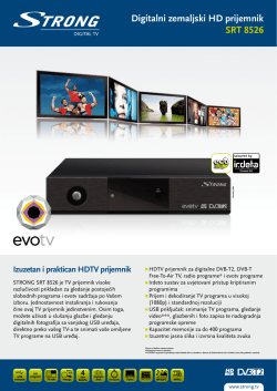 Digitalni zemaljski HD prijemnik SRT 8526