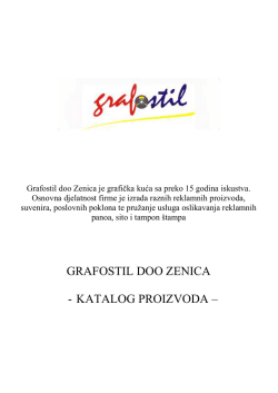GRAFOSTIL DOO ZENICA - KATALOG PROIZVODA &ndash;