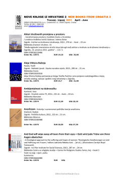 NOVE KNJIGE IZ HRVATSKE 2 NEW BOOKS FROM