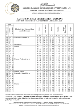 Mart 2015. - Džemat Oberhausen