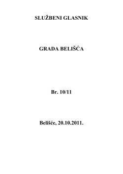 Broj 10/11 - Grad Beli&scaron;će