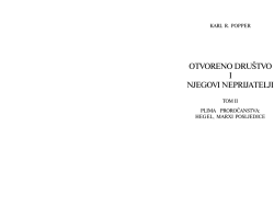 OTVORENO DRU&Scaron;TVO I NJEGOVI NEPRIJATELJI