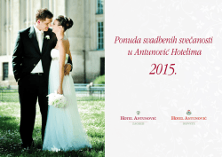 Ponuda svadbenih svečanosti u Antunović Hotelima