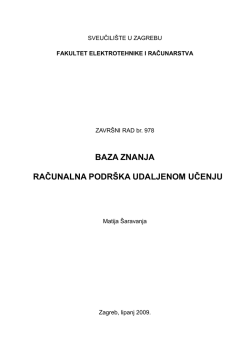 Baza Znanja - tekst završnog rada