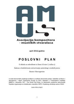 Poslovni plan 2012