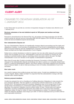 CLIENT ALERT 2012 January