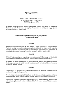 Agility pravilnici - Povjerenstvo za agility