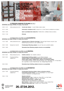 AKADEMIJA LIKOVNIH UMJETNOSTI PROGRAM