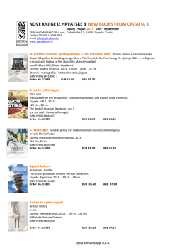 NOVE KNJIGE IZ HRVATSKE 3 NEW BOOKS FROM