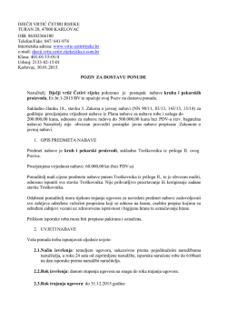 Poziv za dostavu ponuda kruh