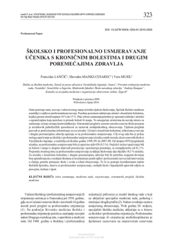 School Choice and Vocational Guidance for Schoolchildren With