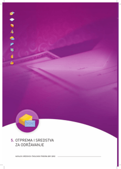 5. OTPREMA I SREDSTVA ZA ODRŽAVANJE