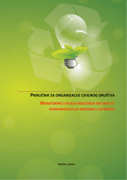 priručnik za organizacije civilnog dru&scaron;tva monitoring uticaja