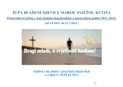 Događanja u pastoralnoj godini 2011-2012.