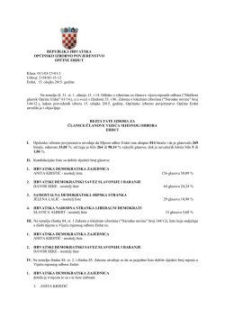 rezultati izbora za članice/članove vijeća mjesnog odbora erdut