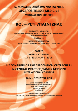 BOL &ndash; PETI VITALNI ZNAK