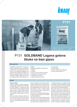 P131 GOLDBAND Lagana gotova žbuka na bazi gipsa P131