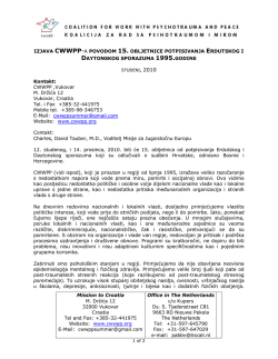 Mission to Croatia M. Držića 12 32000 Vukovar Croatia