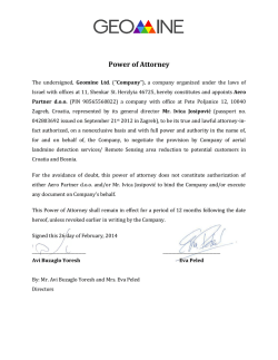 Power of Attorney - Aero Partner doo