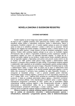 Sumarni prikaz najznačajnijih izmjena i dopuna ZSR