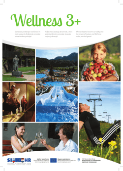 Bro&scaron;ura Wellness 3 plus - Razvojna agencija Kozjansko