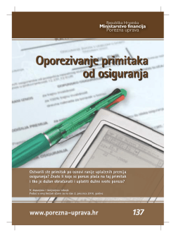 Oporezivanje primitaka od osiguranja