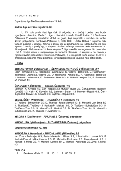 13. kolo Sedme lige zavr&scaron;ile regularni dio U 13. kolu prvih &scaron;e