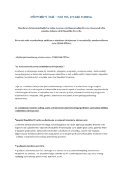 Informativni letak &ndash; novi rok, prodaja stanova.