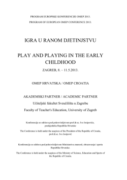 IGRA U RANOM DJETINJSTVU PLAY AND PLAYING IN THE