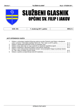 SLUŽBENI GLASNIK broj 6, studeni 2011.