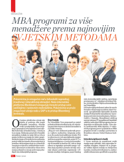 MBA program - Ciceron komunikacije