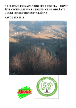 NA SLICI JE PRIKAZAN DIO SELA KORITA U KOME ŽIVI VEĆINA