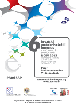 6. Endokrinolo&scaron;ki kongres POREČ Program
