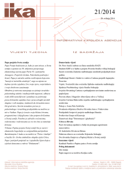 28. svibnja 2014. Papa posjetio Svetu zemlju Papa Franjo